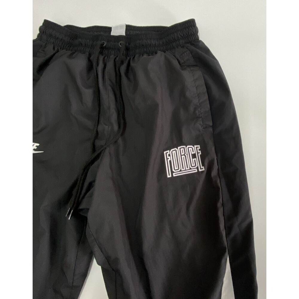 Nike Force Men's Medium Athletic Track Pants Black White Lined FB6966-010 - Picture 4 of 14